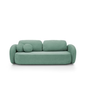Sofa OLIO z funkcja spania i pojemnikiem TURKUSOWY ARAGON 75