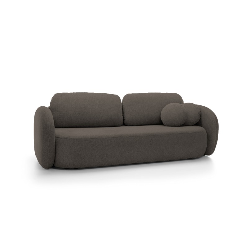 Sofa OLIO z funkcja spania i pojemnikiem CIEMNY SZARY ARAGON 97