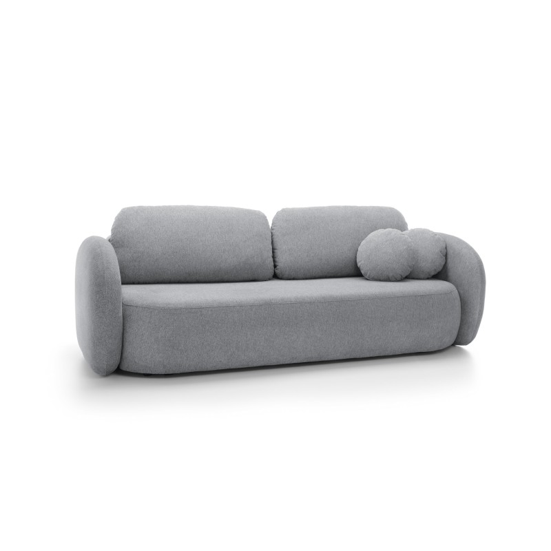Sofa OLIO z funkcja spania i pojemnikiem JASNY SZARY ARAGON 93