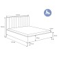 Łóżko Mona Slim III 120 Tkanina VELUTTO 32 stelaż drewniany