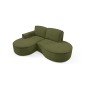 Narożnik MOLLY Lewostronny bez funkcji spania, wolnostojący tkanina CURIO 39 Zielony