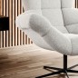 Fotel SENSI Relax obrotowy 360° z funkcją bujania w tkaninie Aphrodite 01