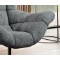 Fotel SENSI Relax obrotowy 360° z funkcją bujania w tkaninie Breath 93
