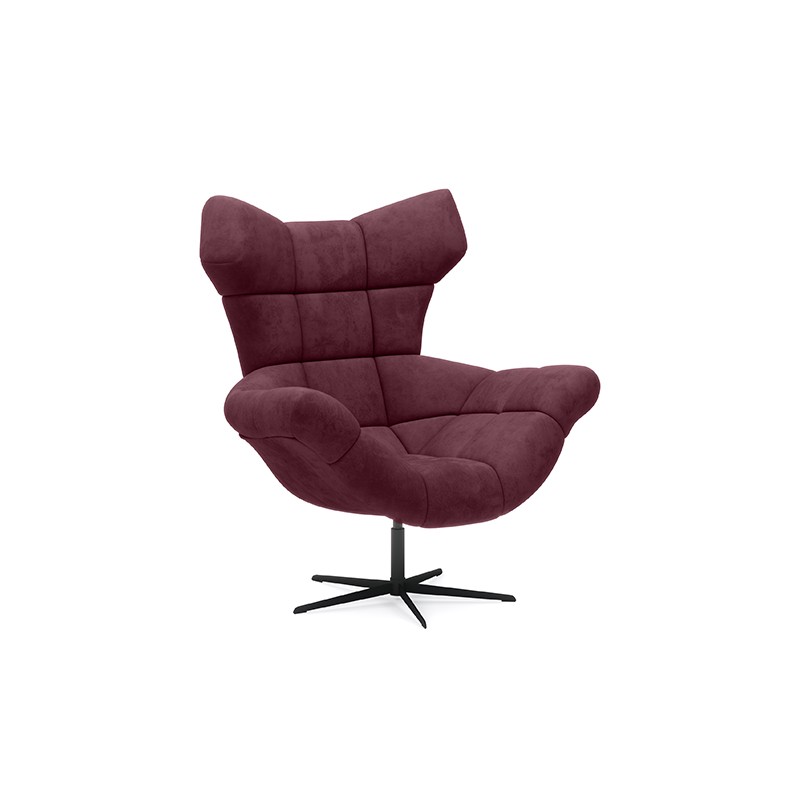 Fotel SENSI Relax obrotowy 360° z funkcją bujania w tkaninie Monolith 69