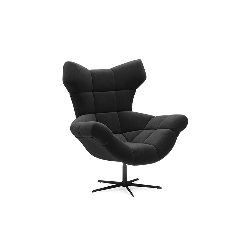 Fotel SENSI Relax obrotowy 360° z funkcją bujania w tkaninie Solar 99