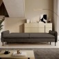 SOFA GLOSSY z funkcją spania i pojemnikiem,wolnostojąca w tkaninie APHRODITE 07 WERSAL