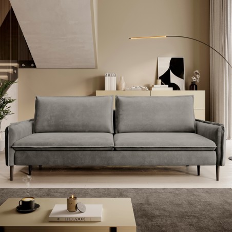 SOFA GLOSSY z funkcją spania i pojemnikiem,wolnostojąca w tkaninie APHRODITE 21 WERSAL