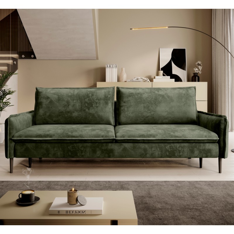 SOFA GLOSSY z funkcją spania i pojemnikiem,wolnostojąca w tkaninie APHRODITE 12 WERSAL