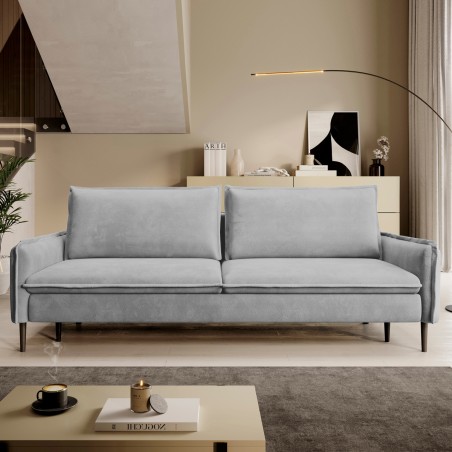 SOFA GLOSSY z funkcją spania i pojemnikiem,wolnostojąca w tkaninie APHRODITE 19 WERSAL