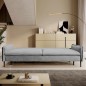 SOFA GLOSSY z funkcją spania i pojemnikiem,wolnostojąca w tkaninie APHRODITE 19 WERSAL
