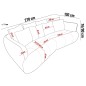 SOFA Kanapa BESSO wolnostojąca w tkaninie ARTICO 05