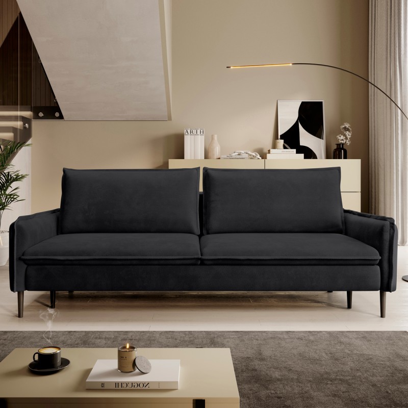 SOFA GLOSSY z funkcją spania i pojemnikiem,wolnostojąca w tkaninie APHRODITE 23 WERSAL