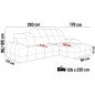 Narożnik TOLLO MINI S Prawostronny Elektryczna regulacja Bubble 12 WERSAL