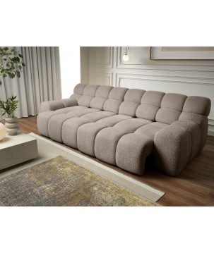 Sofa Kanapa CAMPILE 4 osobowa z elektryczną regulacją siedziska wolnostojąca w tkaninie EDEN 04 WERSAL