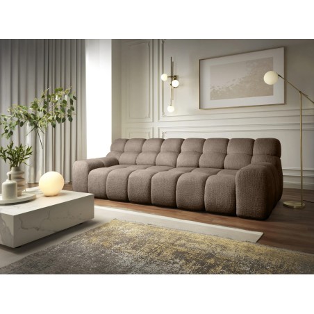 Sofa Kanapa CAMPILE 4 osobowa z elektryczną regulacją siedziska wolnostojąca w tkaninie EDEN 05 WERSAL