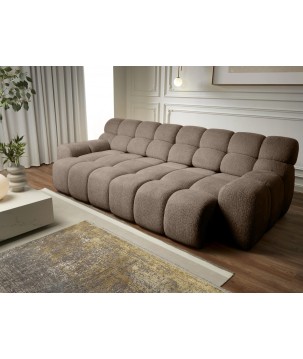 Sofa Kanapa CAMPILE 4 osobowa z elektryczną regulacją siedziska wolnostojąca w tkaninie EDEN 05 WERSAL