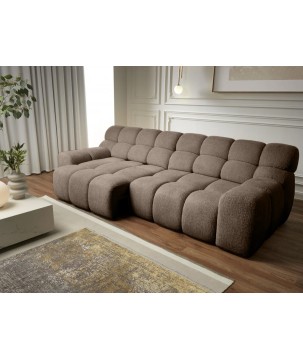 Sofa Kanapa CAMPILE 4 osobowa z elektryczną regulacją siedziska wolnostojąca w tkaninie EDEN 05 WERSAL