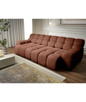 Sofa Kanapa CAMPILE 4 osobowa z elektryczną regulacją siedziska wolnostojąca w tkaninie EDEN 10 WERSAL