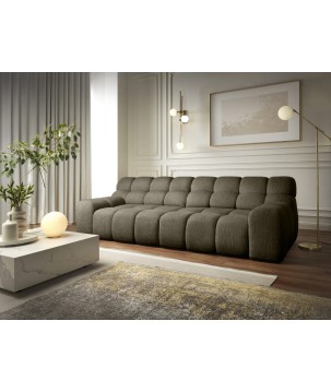 Sofa Kanapa CAMPILE 4 osobowa z elektryczną regulacją siedziska wolnostojąca w tkaninie EDEN 12 WERSAL