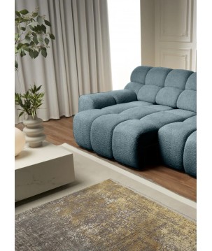 Sofa Kanapa CAMPILE 4 osobowa z elektryczną regulacją siedziska wolnostojąca w tkaninie EDEN 14 WERSAL