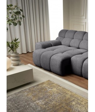 Sofa Kanapa CAMPILE 4 osobowa z elektryczną regulacją siedziska wolnostojąca w tkaninie EDEN 19 WERSAL