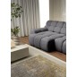 Sofa Kanapa CAMPILE 4 osobowa z elektryczną regulacją siedziska wolnostojąca w tkaninie EDEN 19 WERSAL
