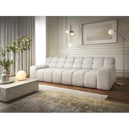 Sofa Kanapa CAMPILE 4 osobowa z elektryczną regulacją siedziska wolnostojąca w tkaninie EDEN 01 WERSAL