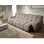 Sofa Kanapa CAMPILE 4 osobowa z elektryczną regulacją siedziska wolnostojąca w tkaninie EDEN 04 WERSAL