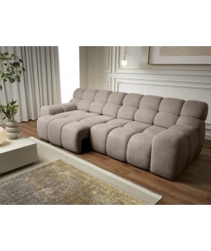 Sofa Kanapa CAMPILE 4 osobowa z elektryczną regulacją siedziska wolnostojąca w tkaninie EDEN 04 WERSAL
