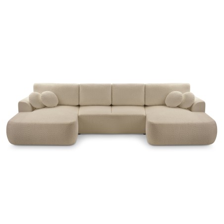 Narożnik VELO XL wolnostojący układ U z funkcją spania w tkaninie Coral 50 DomoHome