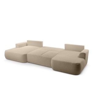 Narożnik VELO XL wolnostojący układ U z funkcją spania w tkaninie Coral 50 DomoHome