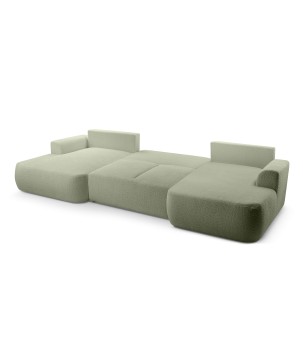 Narożnik VELO XL wolnostojący układ U z funkcją spania w tkaninie Coral 55 DomoHome