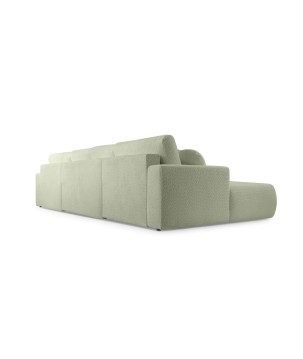 Narożnik VELO XL wolnostojący układ U z funkcją spania w tkaninie Coral 55 DomoHome
