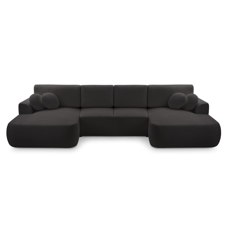 Narożnik VELO XL wolnostojący układ U z funkcją spania w tkaninie Coral 60 DomoHome