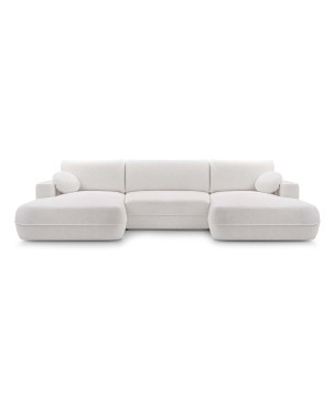 Narożnik FUEGO XL wolnostojący układ U z funkcją spania w tkaninie Bubble 01 DomoHome