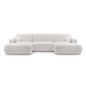 Narożnik FUEGO XL wolnostojący układ U z funkcją spania w tkaninie Bubble 01 DomoHome