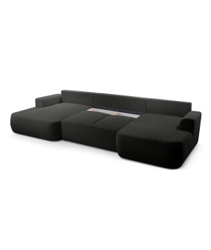 Narożnik VELO XL wolnostojący układ U z funkcją spania w tkaninie Coral 60 DomoHome