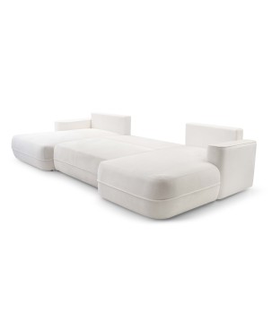 Narożnik FUEGO XL wolnostojący układ U z funkcją spania w tkaninie Bubble 01 DomoHome