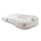 Narożnik FUEGO XL wolnostojący układ U z funkcją spania w tkaninie Bubble 01 DomoHome