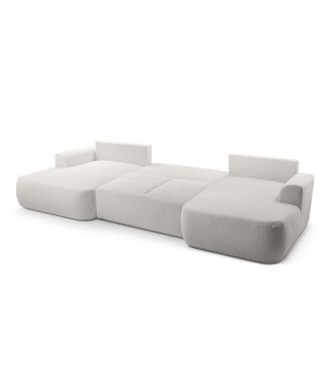 Narożnik VELO XL wolnostojący układ U z funkcją spania w tkaninie Coral 65 DomoHome