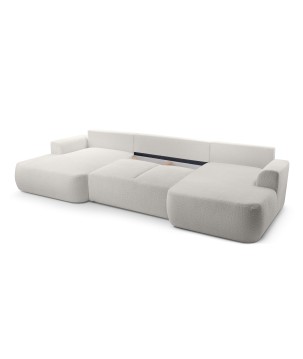 Narożnik VELO XL wolnostojący układ U z funkcją spania w tkaninie Coral 65 DomoHome