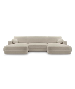 Narożnik FUEGO XL wolnostojący układ U z funkcją spania w tkaninie Bubble 03 DomoHome