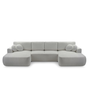 Narożnik VELO XL wolnostojący układ U z funkcją spania w tkaninie Coral 75 DomoHome