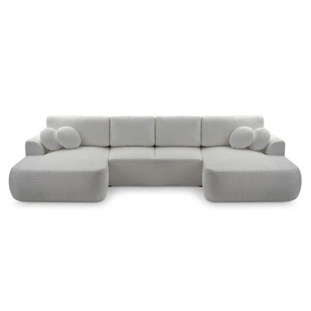 Narożnik VELO XL wolnostojący układ U z funkcją spania w tkaninie Coral 75 DomoHome