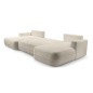 Narożnik FUEGO XL wolnostojący układ U z funkcją spania w tkaninie Bubble 03 DomoHome