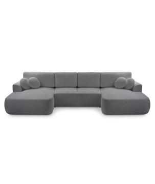 Narożnik VELO XL wolnostojący układ U z funkcją spania w tkaninie Coral 80 DomoHome