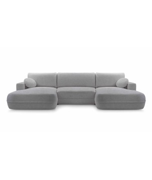 Narożnik FUEGO XL wolnostojący układ U z funkcją spania w tkaninie Bubble 06 DomoHome