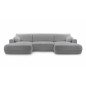 Narożnik FUEGO XL wolnostojący układ U z funkcją spania w tkaninie Bubble 06 DomoHome