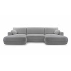 Narożnik FUEGO XL wolnostojący układ U z funkcją spania w tkaninie Bubble 06 DomoHome