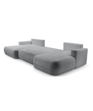 Narożnik FUEGO XL wolnostojący układ U z funkcją spania w tkaninie Bubble 06 DomoHome